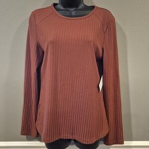 NWT Halogen Women's Brick Long Sleeve Top